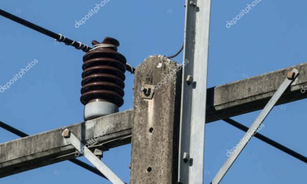 Closeup Eletricity line and electricity post